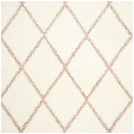 Safavieh Montreal Shag Square Rug, Ivory and Beige - 6 ft. - 7 in. x 6 ft. - 7 in. SGM831F-7SQ